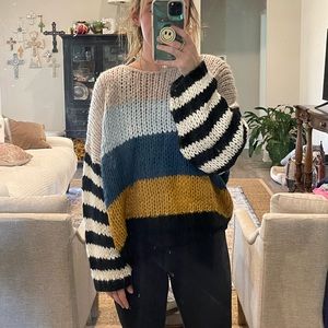 open knit sweater